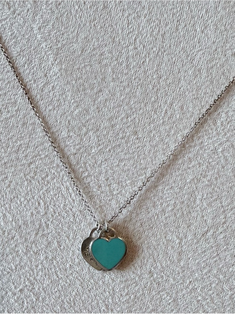 Tiffany & Co. Return to Tiffany “Tiffany Blue” Double Heart Tag Pendant, Mini - Picture 6 of 10